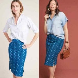 NWT Anthropologie Sienna Embroidered Pencil Skirt